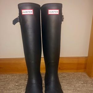 Black Matte Tall Hunter Boots